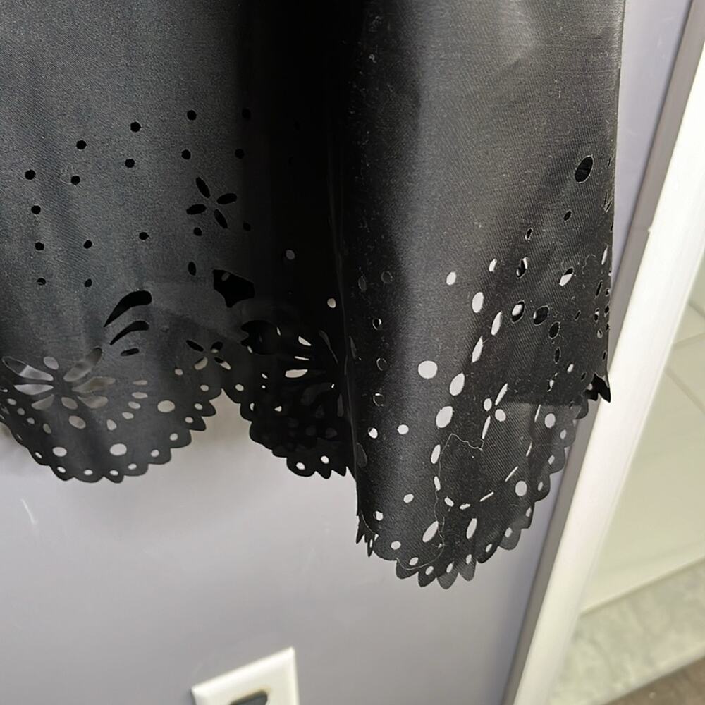Paris Atelier & Other Stories Black Long Sleeve Dress Laser Cut Detail 4 - Picture 6 of 10